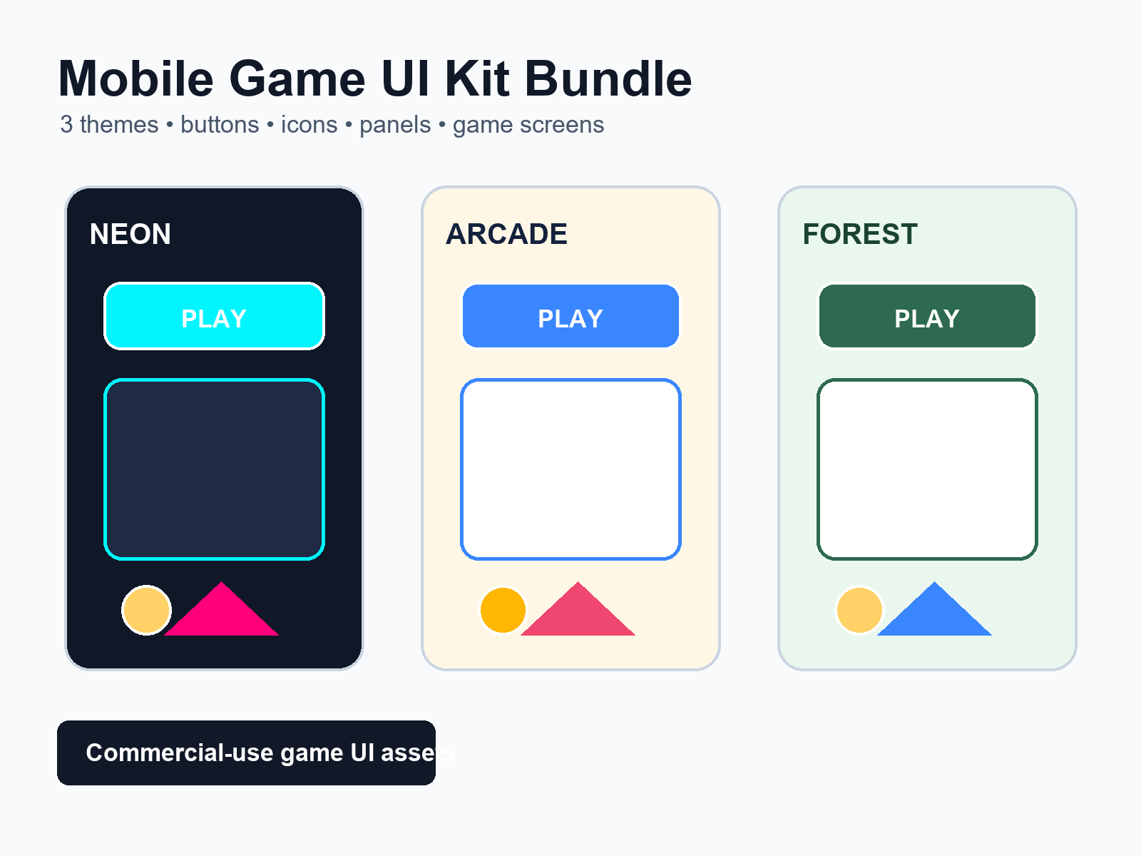 Mobile Game UI Kit Bundle – Game Template Lab