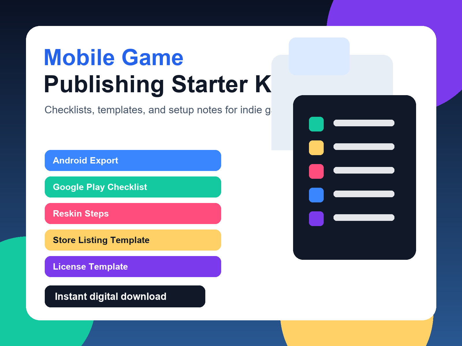 Mobile Game Publishing Starter Kit