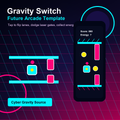 Neon Gravity Switch Mobile Game Template