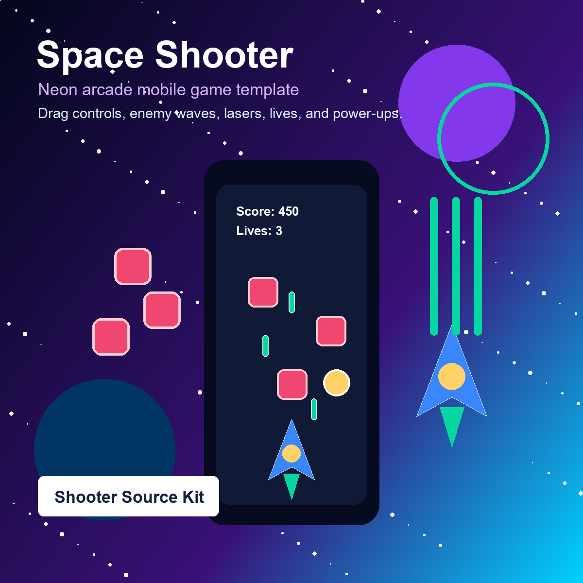 Space Shooter Mobile Game Template