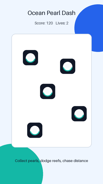 Ocean Pearl Dash iOS Game Template, iPhone Godot 4 Source Code, Mobile Reskin App Template