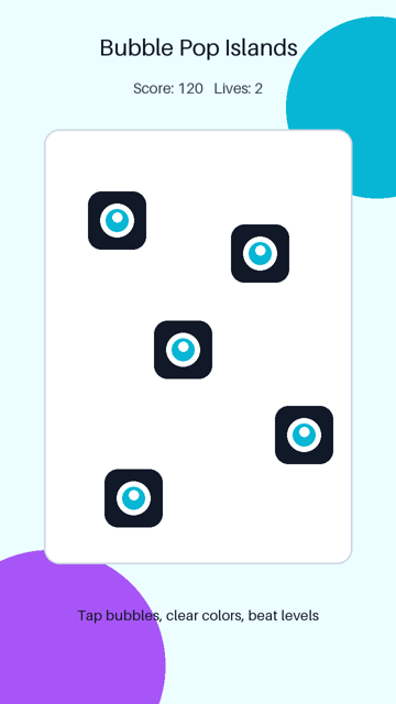 Bubble Pop Islands is a new Godot 4.x mobile game source template made for iOS/iPhone-style game projects.