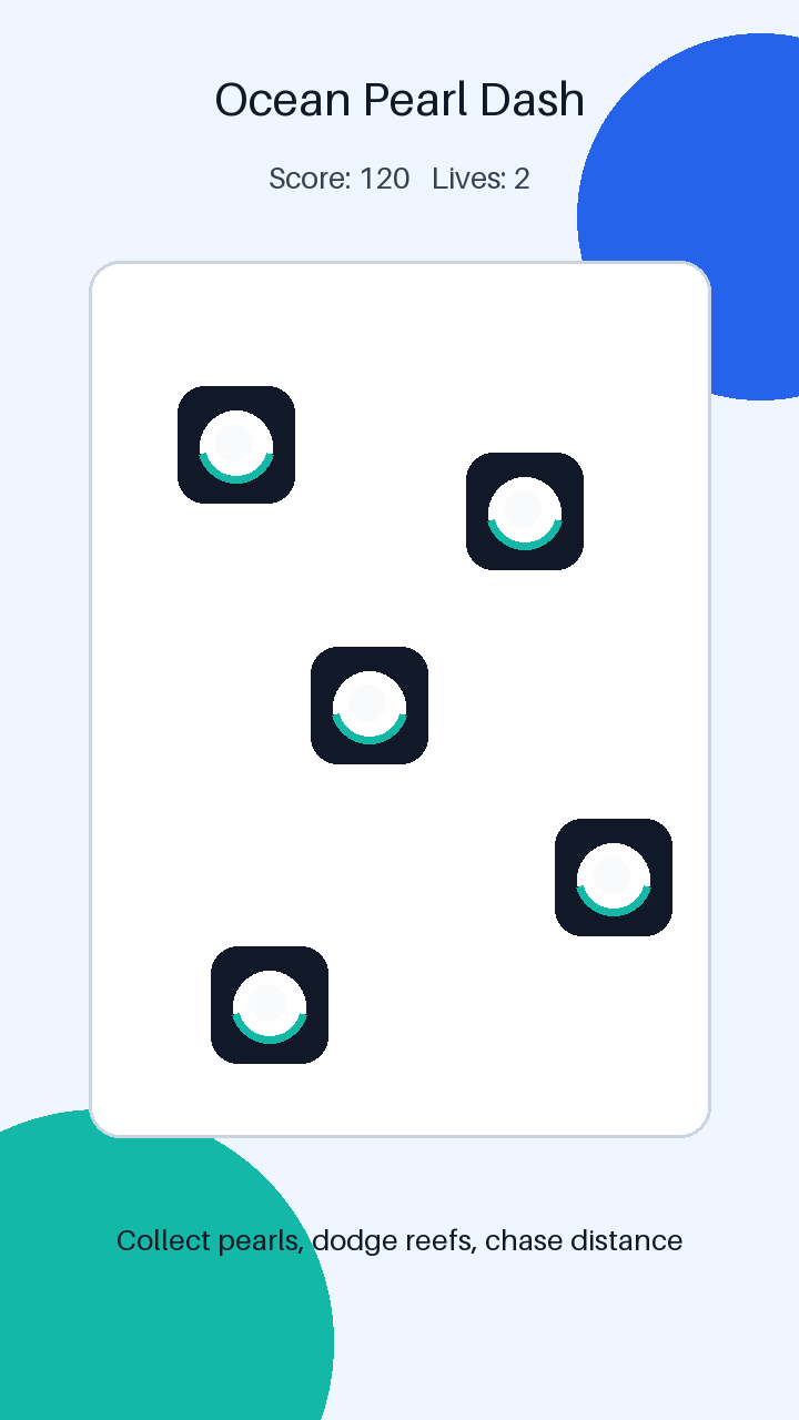 Ocean Pearl Dash iOS Game Template, iPhone Godot 4 Source Code, Mobile Reskin App Template