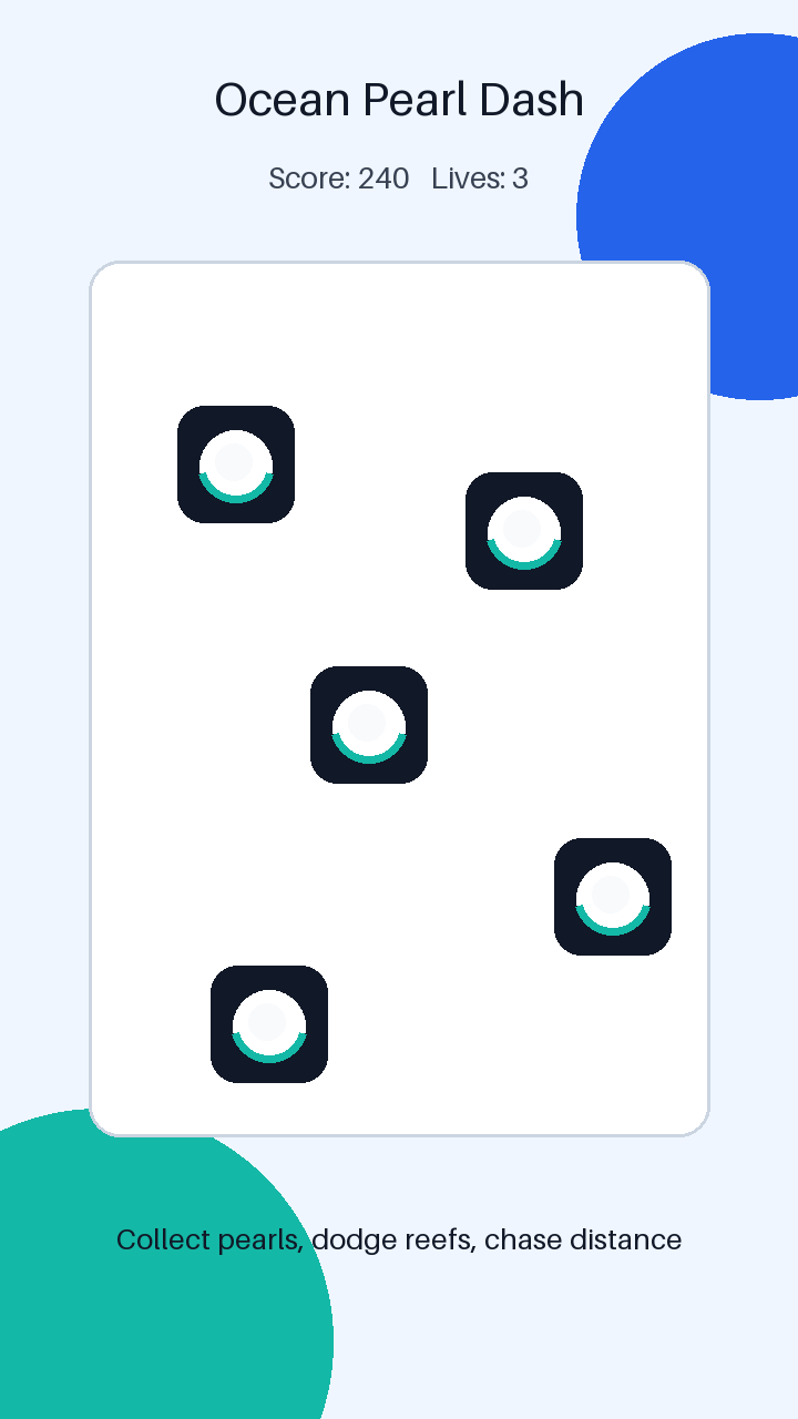 Ocean Pearl Dash iOS Game Template, iPhone Godot 4 Source Code, Mobile Reskin App Template