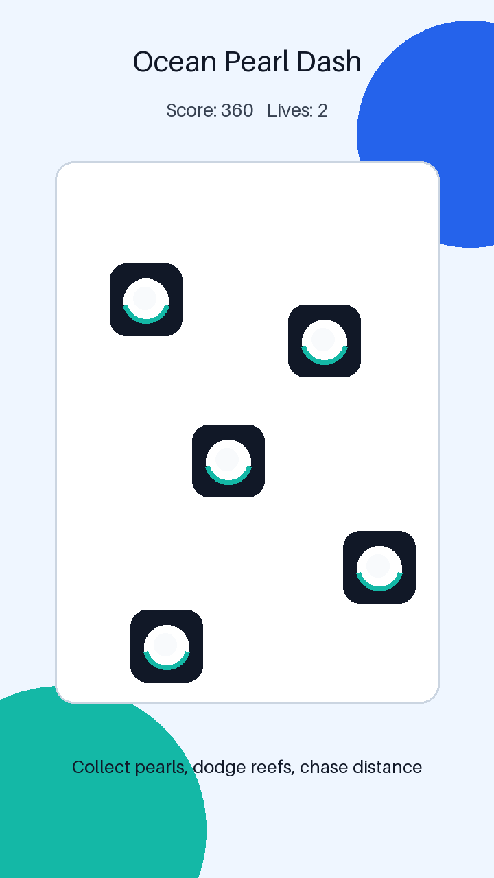 Ocean Pearl Dash iOS Game Template, iPhone Godot 4 Source Code, Mobile Reskin App Template