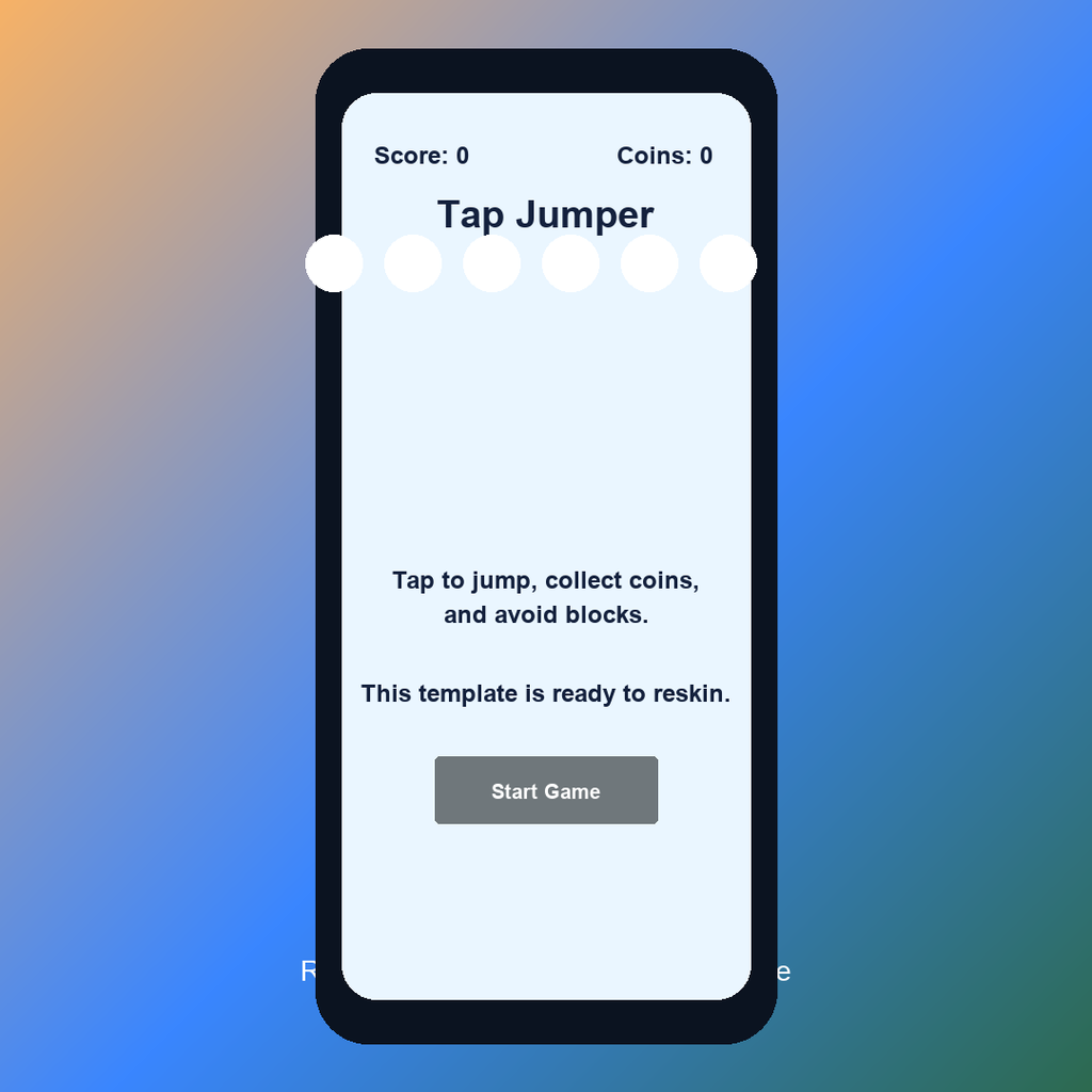 Tap Jumper Mobile Game Template