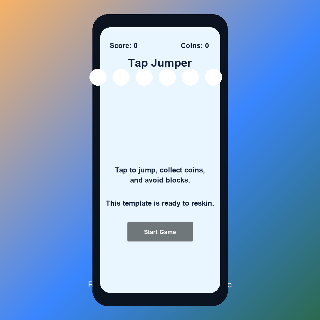 Tap Jumper Mobile Game Template